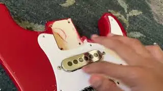 Brian May Stratocaster Mod - Neck Pickup Installed