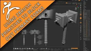 Introduction To Digital Sculpting - Hammer Project -001 - Blocking With Primitives In ZBrush