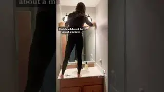 DIY Easy Bathroom Mirror Frame