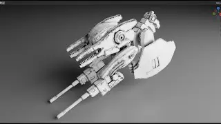 Make a Space Monster by Grid Modeler and Beta Quad (blender addon)