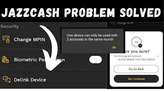 JazzCash App Sign in Problem || you have only 2 account login in one month Jazzcash