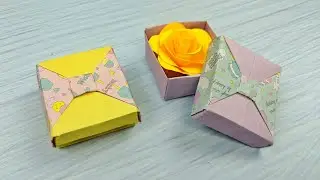 How to make gift box with paper - Very Easy