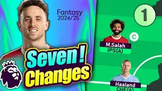 MY UPDATED CURRENT FPL DRAFT FOR GW1 | FANTASY PREMIER LEAGUE TIPS 2024/25