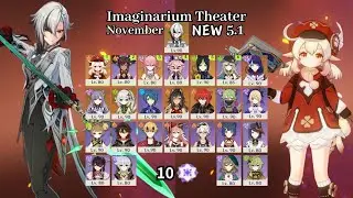 New 5.1 Imaginarium Theater Full Star Gameplay | Full Star Clear | Genshin Impact