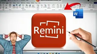how to draw Remini logo in ms ward 3d logo design the computer corner 😱