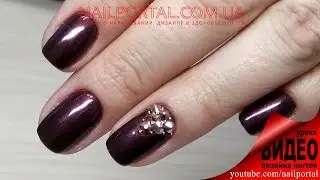 Дизайн ногтей гель-лак shellac - Дизайн ногтей стразами и жемчугом (видео уроки дизайна ногтей)