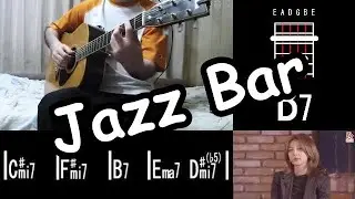 Dreamcatcher - Jazz Bar - Guitar Cover #1 with Chord (드림캐쳐)