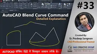 AutoCAD Blend Curve Command | AutoCAD Tutorials 33 | Hindi/Urdu #Autocad 2021-25 #cad #design