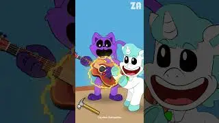 #Animation: CatNap & Crafty on How to Hide Difficult Movements😔Smiling Critters Version Meme #shorts