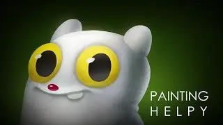 Digital Painting the Cute Helpy Bear