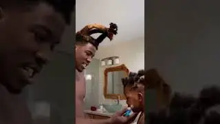Hotboii Helps Brushes His Son Teeth #hotboii #freehotboii