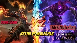 Malzahar vs Brand  MiD full gameplay (RANK GAME)