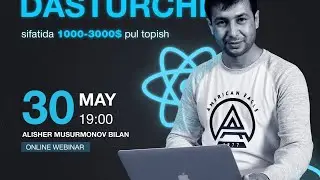 React js orqali oyiga $1000 - $3000 gacha daromad qilishni xohlaysizmi?