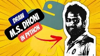 How to draw MS DHONI using python | sketch images in python | Python for beginners