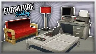✔️ Create the ULTIMATE GAMING OFFICE in Minecraft! (Furniture Friday)