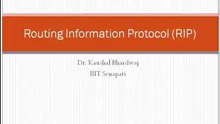Lecture 8: Internet Protocols: Routing information Protocol (RIP)
