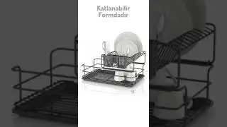 Modüler İki Katlı Katlanabilir Paslanmaz Metal Bulaşıklık