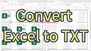 Batch conversion of Excel spreadsheets to TXT text