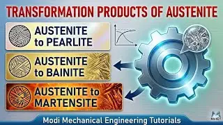 Transformation product's of austenite| Austenite to Pearlite, Bainite and Martensite#materialscience