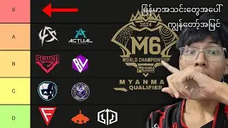 Kzee's M6 Myanmar Qualifier Tier List.Kzee's Opinion on these Team. {Full Video}