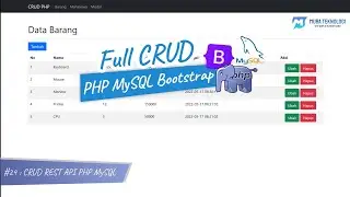 Full CRUD PHP MySQL Bootstrap | 24 . CRUD REST API PHP MySQL Native