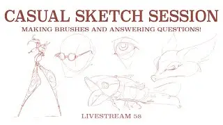 Making brushes live while talking to chat! ( Casual Concept Art) - livestream #58