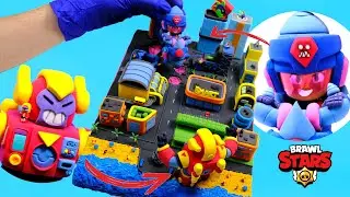 I made a diorama of a Ultra Driller Jacky Brawl Stars - The Summer of Monsters with clay