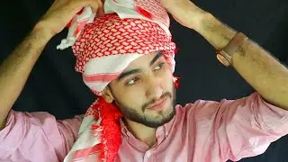 How to tie Omer Borkan Al Gala's Style Arabic headscarf | GHOTRA | SHEMAG Tutorial | Amaan Ullah