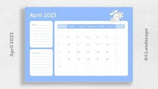 Cute April 2023 Calendar Free Download
