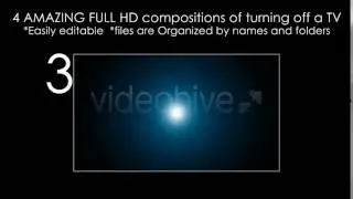 4 Flares of turning off a TV | After Effects Template 76218