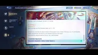 Hanzo Suyou Floryn Yu Zhong Buff & Lukas Sora DHS Nerf - Patch Notes 2.1.54 Advance Server MLBB