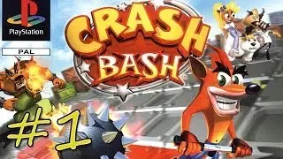Прохождение Crash Bash (PS) #1 - Warp Room 1 - кубки, камни, кристаллы