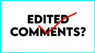 All the comments of this video are edited