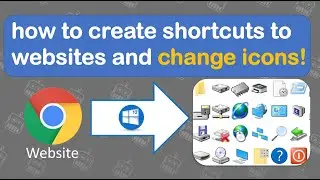 how to create shortcuts to websites on your desktop Chrome drag and drop and change icons!