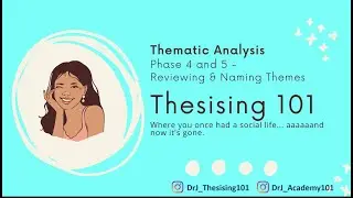 Thematic Analysis | Part 5 | Phases 4 & 5 - Reviewing, and Defining & Naming Themes