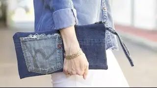 No-Sew Denim Clutch DIY