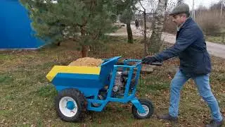 Homemade mini dumper, part 2. Mini dumper load capacity