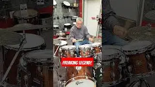Legendary Drummer Jamming at Sam Ash Part 1 #funnymoments #drums #music #samash samash