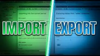 Import and Export .sql database file in phpmyadmin