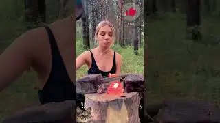 ASMR survival camping girl p2 #outdoors  #camping #alisha #asmr #marusya #BraveGals