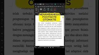 Tutorial Cara Buat Footnote/Catatan Kaki Otomatis di Word 