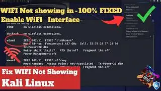Fix WLAN0 Not Showing in Kali Linux | Enable WiFi Interface