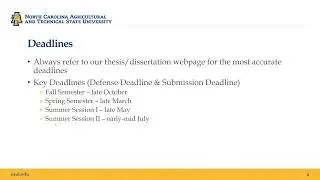 N.C. A&T Thesis/Dissertation Submission & Formatting Webinar (9-26-19)