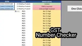 GST Number Checker Tool | Free Excel Tool For GST || Download Link In Description.