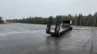 МАЗ с тралом, крутит пятаки!