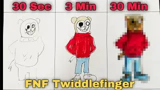 Drawing Twiddlefinger in 30 Sec, 3 Min and 30 sec. Friday Night Funkin | fnf