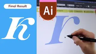 Drawing Vector Script Letters in Adobe Illustrator Wacom Cintiq Pro 24 | Lettering Creative Process