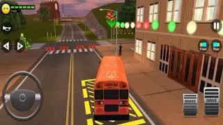 School Bus Simulator Driving #3 / Android Gameplay 2022 / Mission #3