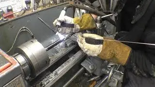 SNNC 298 P2  Welding On The Lathe  Drive Shaft Mod