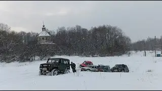 Снежный маршрут вдоль реки Осетр